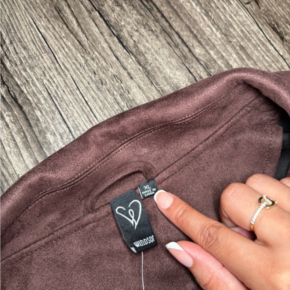 NWT Western Flair Fringed Brown Cropped Faux Suede Jacket Size XL - Picture 9 of 15